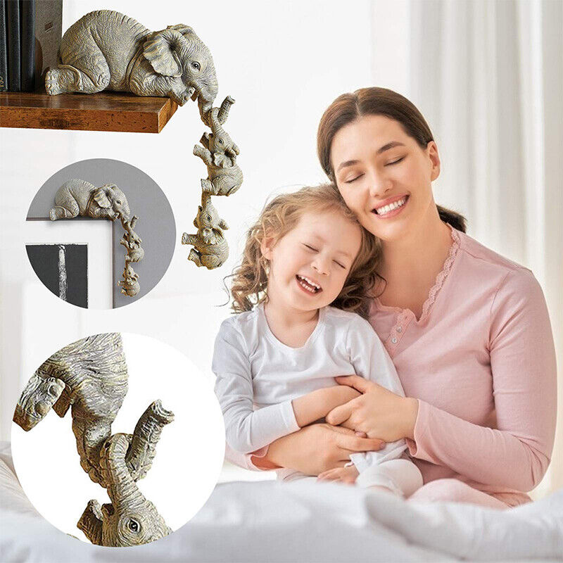 Cute Elephant Figurines 3 Piece Set