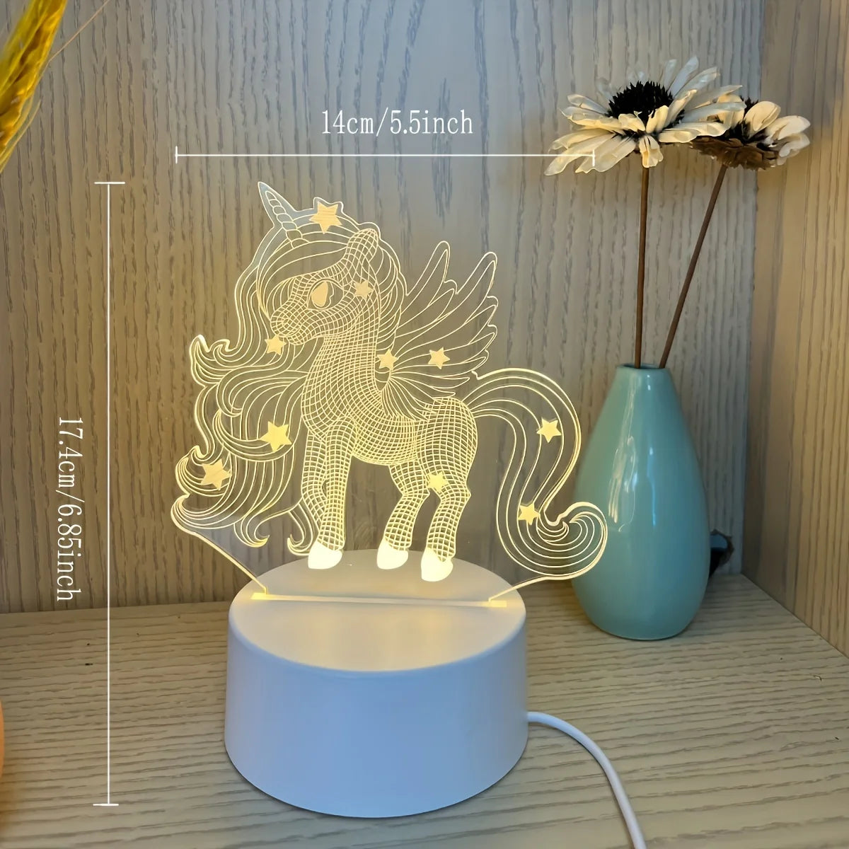 Cute Pony 3D Night Light