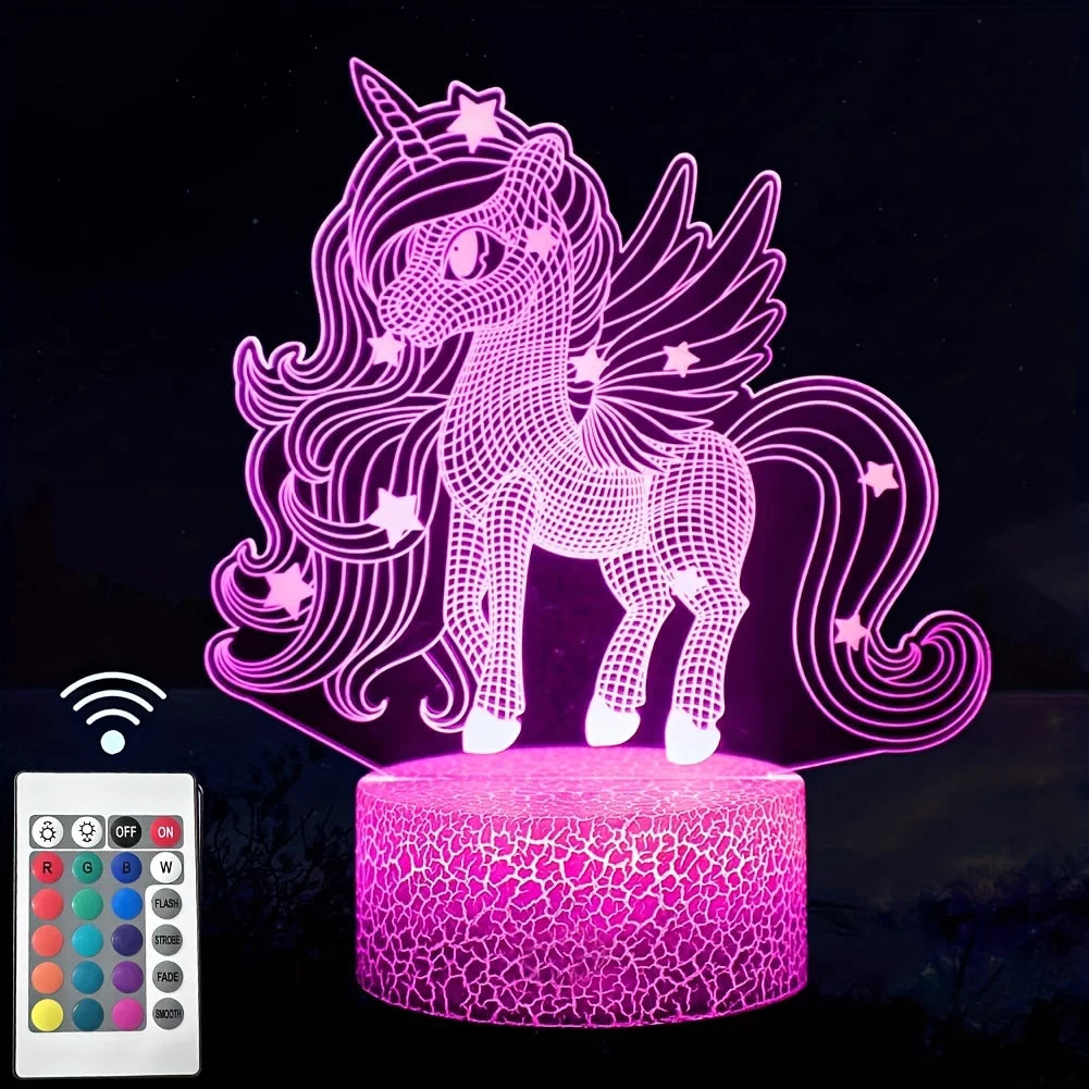 Cute Pony 3D Night Light