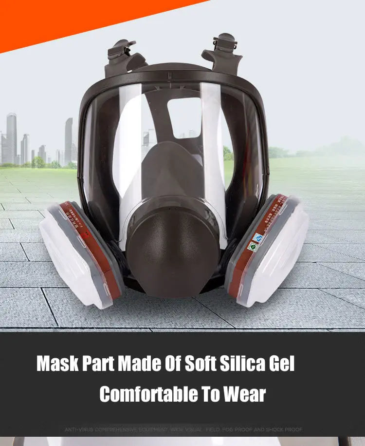 Full face protective industrial respirator